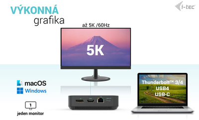 Doking i-tec USB-C, 3 ekrane, LAN, karikim PD 100W
