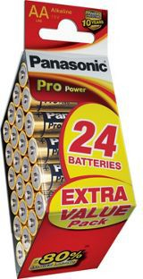 Bateri alkaline Panasonic Pro Power AA R6, 1.5V, 24 copë
