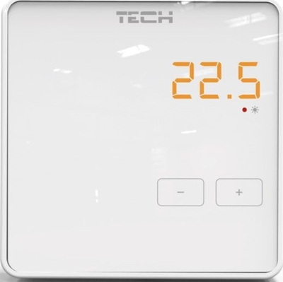 Termostat wireless për dhomë Tech R-8Z, me ekran LED, i bardhë