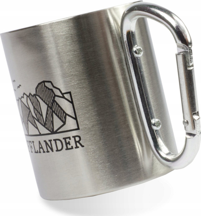 Filxhan kampingu Offlander OFF_CACC_03, 220ml, karabinë çeliku, ngjyrë argjendtë