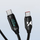 Kabllo USB C Wozinsky WUCCC1, PD 100W, me ekran fuqie, 1m, e zezë