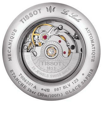 Orë dore për femra Tissot Lde Locle Automatic Lady, e argjendtë
