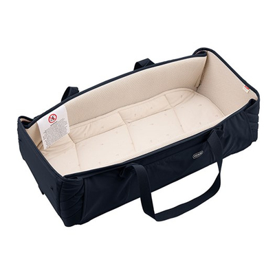 Shportë portative për bebe Voksi Carry Me, dyshek pambuk organik, e papërshkueshme nga uji, Black Leaf