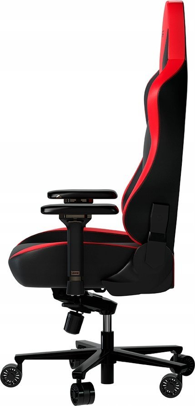 Karrige gaming Lorgar Base 311, lëkurë PU, mbështetëse 4D, e kuqe e zezë