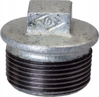 Taponi galvanizuar DURO, 1", gize, filetë mashkull