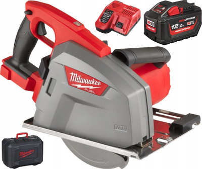 Sharrë rrethore metali Milwaukee M18 FUEL FMCS66-121C, 66 mm, 18V 12Ah, e kuqe