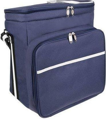 Термичка торба за пикник Thermal Picnic Bag, полиестер PVC, со преграда за садови, сива