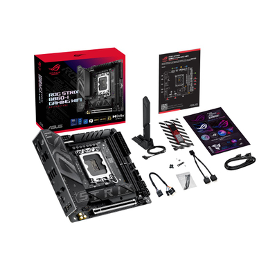 Pllakë amë ASUS ROG STRIX B860-I GAMING WIFI, Intel B860, Mini ITX, e zezë