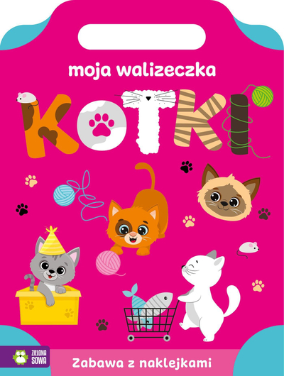 Книга за боенка Zielona Sowa Мачиња, со налепници, за деца
