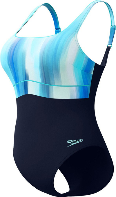 Kostum banje njëpjesësh për goca Speedo Eco New Contour Eclipse Pr, që s’e prek klori, i zi