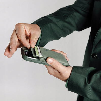 Portofol telefoni Peak Design Wallet Stand, MagSafe, për 7 kartela, jeshile sage