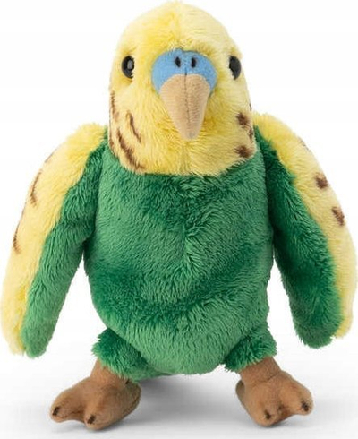 Lodër pellushi Teka Animigos Budgerigar, 17cm, jeshile e verdhë