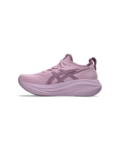 Atlete vrapimi Asics Gel-Nimbus 27 për femra, amortizim FF BLAST PLUS ECO, shollë HYBRID ASICSGRIP, vjollcë