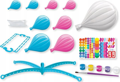 Set kreativ 4M Hot Air Balloon Mobile, 9 balona, dekor shumëngjyrësh