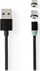 Kabllo karikimi Nedis USB 2.0, magnetike, 2 m, USB A në USB C edhe Micro USB, e zezë