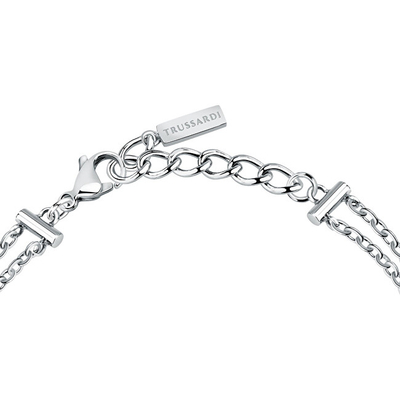 Byzylyk për femra Trussardi T-Logo TJAXC27, 19 cm, e argjendtë/e artë