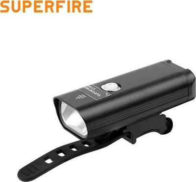 Dritë biçiklete Superfire GT-R1, 200 lm, karikim USB, e zezë