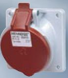 Prizë paneli industriale Mennekes 3093, 5P 16A 400V, IP44, e kuqe