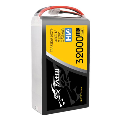 Bateri LiPo Tattu TAA32K6S10XT9, 32000mAh, 22.8V 10C, e zezë