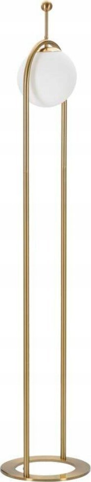 Подна ламба Mauro Ferretti Glamy Arc, Ø28 x 168cm, 1xE27 40W, бело злато