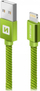 USB Лајтнинг кабел Swissten Textile, 2 m, 3 A, зелен
