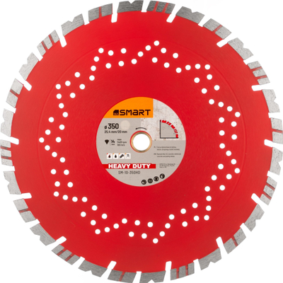 Disk prerës me diamant SMART365 SM-10-350HD, 350mm, për beton, i argjendtë