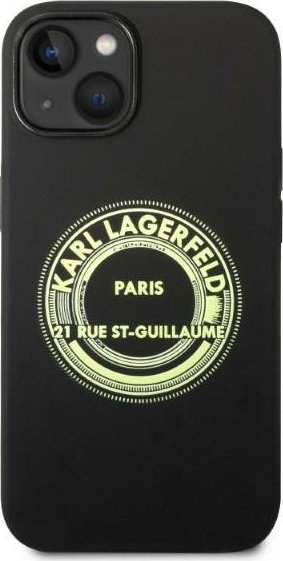 Mbulesë telefoni Karl Lagerfeld KLHCP14MSRSGRCK, për iPhone 14 Plus 6.7", silikon, e zezë