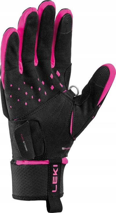 Ракавици за скијање LEKI HRC Race Shark за мажи, Twin Strap, ултра лесни, црни