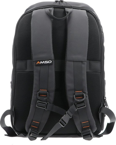 Çantë shpine New AMSO MODERN LYS230509 për laptop 15.6", që s’e merr uji, e zezë