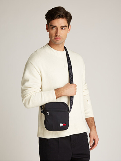 Çantë crossbody për meshkuj Tommy Hilfiger, e zezë