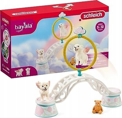 Set lodrash Schleich Bayala Winged Baby Lion Training, figura luani me krahë, për kalamaj 5+