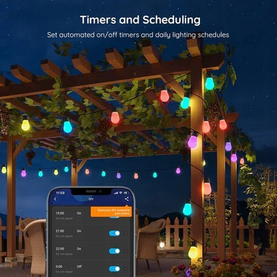 Drita dekorative jashtë Govee RGBIC, Smart me Wi‑Fi e Bluetooth, dritë e bardhë e ngrohtë