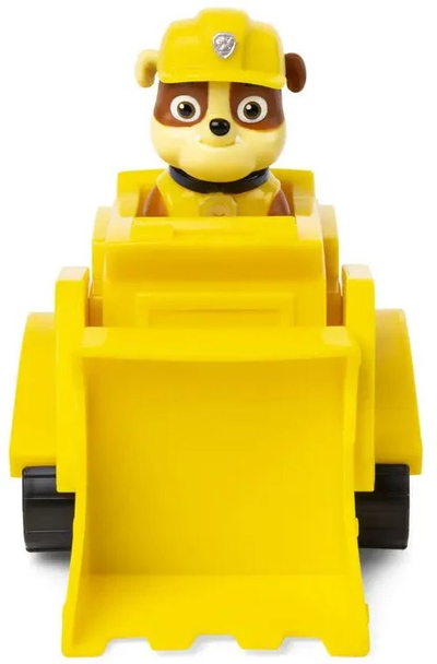 Lodër buldozer PAW Patrol Rubble, me figurë për koleksion, për kalamaj 3+, e verdhë