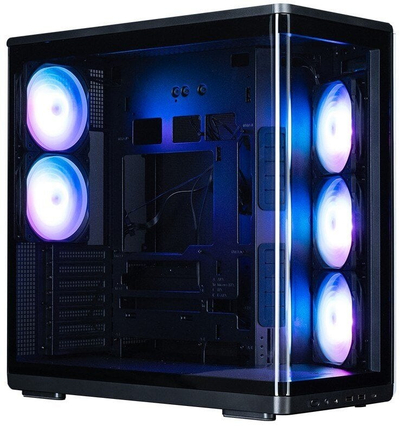 Korpus kompjuteri Zalman P60, ATX, xham i kalitur, i zi