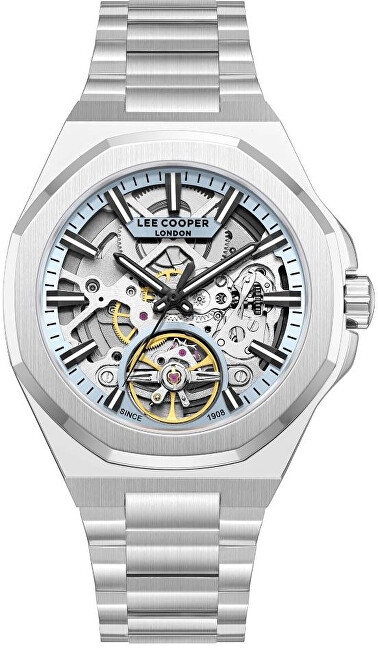 Ora dore Lee Cooper LC08368.300, mekanike, 44mm, argjendi