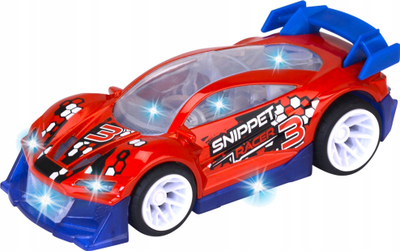 Makina lodër Dickie Toys Vehicle Streets Beatz Midnight Racer, 14cm, me tërheqje mbrapa, me drita dhe tinguj, e kuqe ose blu