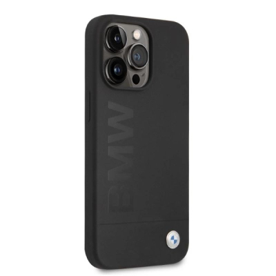 Kapak telefoni BMW BMHMP13LSLBLBK për iPhone 13 Pro / 13, silikon, MagSafe, i zi