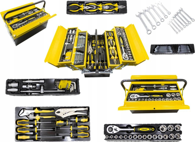 Set veglash WMC 4060C, 60 copë, në kuti metalike, i verdhë