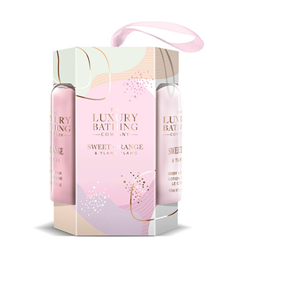 Set dhuratë për femra Grace Cole Orange & Ylang Ylang, xhel dushi 100 ml + losion trupi 100 ml + sfungjer