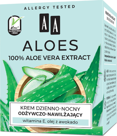 AA Хранлива и Хидратантна Алое Дневна и Ноќна Крем, 50 ml