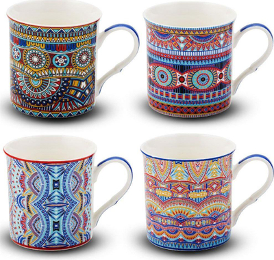 Set filxhanësh NAVA Colorful Mugs, 4 copa, porcelani 330 ml, shumëngjyrësh
