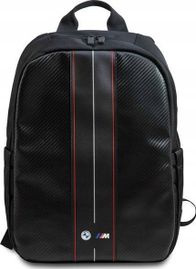 Çantë shpine BMW Carbon Blue Stripe, për laptop 16", najlon, e zezë