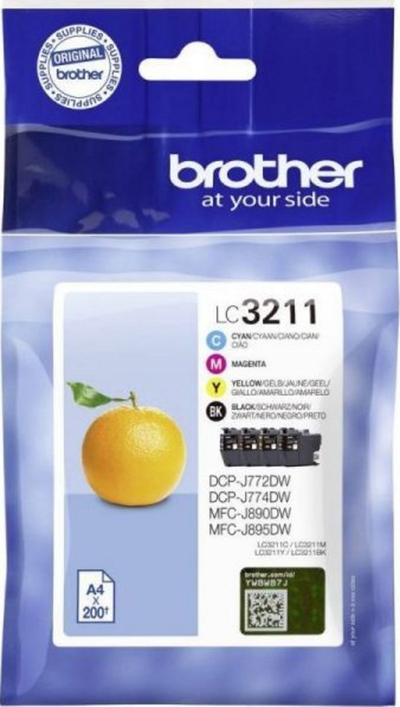 Кертриџ боја Brother LC3211VALDR, мултипак CMYK, стандарден принос