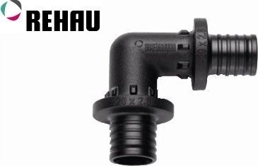 Kënd tubash REHAU RAUTITAN PX 25x25, 90°, plastik, i zi