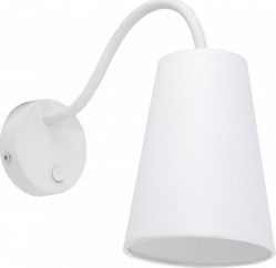 Aplik muri TK Lighting 2445 modern, me krah fleksibël, E27, i bardhë