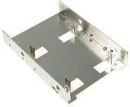 Адаптер за диск SilverStone SST-SDP08, од 3.5\" во 2 x 2.5\", метален, сребрен