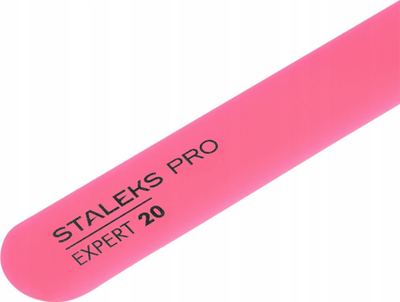 Bazë pile thonjsh Staleks Expert 20, plastike, me dorezë ergonomike, rozë