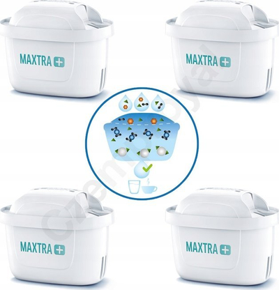 Fishek filtrimi uji Brita Maxtra Pro, set me 4 copa, kompatibël universal, i bardhë