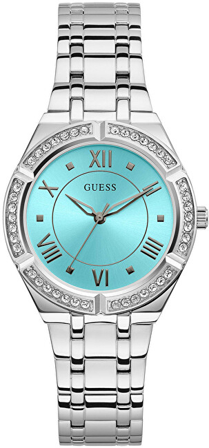 Ora Guess GW0033L7, për femra, e argjendtë