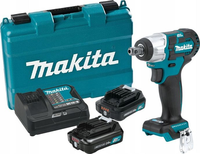 Çelës goditës me bateri Makita CXT 12V, 2x2.0Ah, brushless, i zi